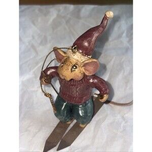 Christmas Ornament Hole in Wall Gang Mouse Riding Pig Kurt Adler